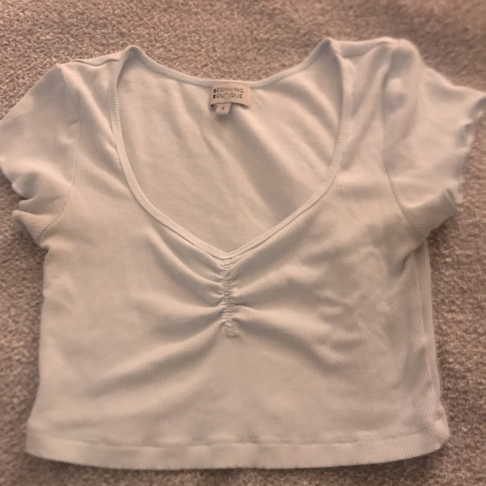 Baby blue crop top